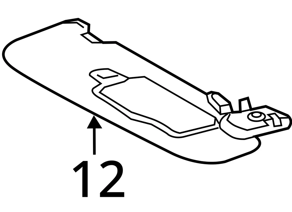2017-2023 JAGUAR F-PACE LEFT FRONT DRIVER ILLUMINATED SUN VISOR T4A11736PVJ OEM - Изображение 4 из 4