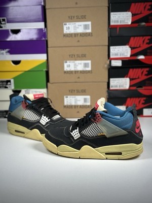Size 9.5M - Jordan 4 Retro x Union LA Mid Off Noir - Clean - No Box - Ships Fast