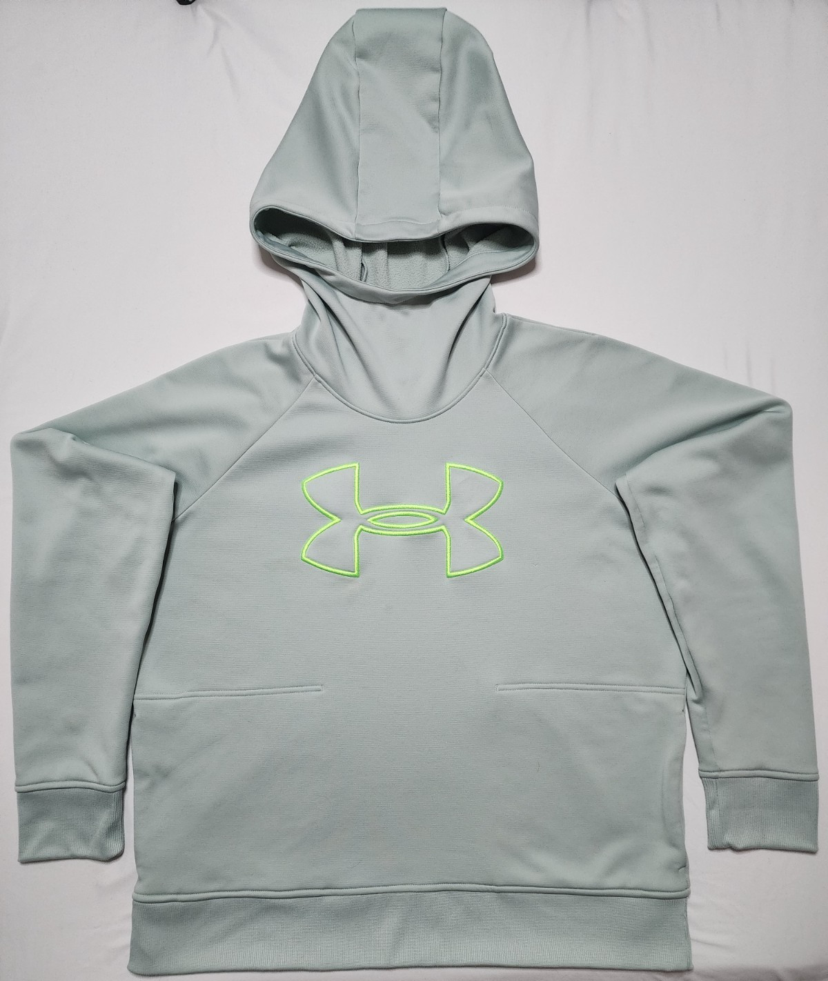 Under Armour Coldgear Loose Mint Neon Green Hoodie Pullover Sweatshirt Unisex XL