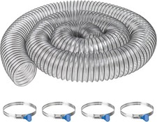 PVC Dust Collection Hose 3" x 10',3 Inch Dust Collector Hose Puncture-Resistan