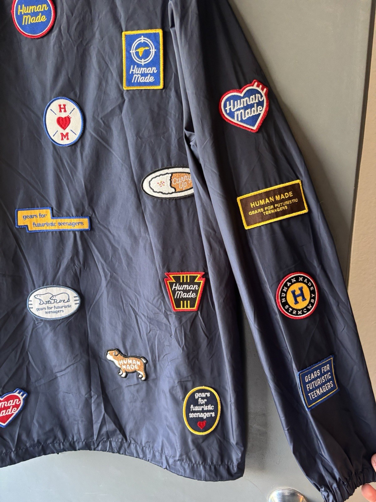 Human Made Patch Nylon Jacket Navy - image 2