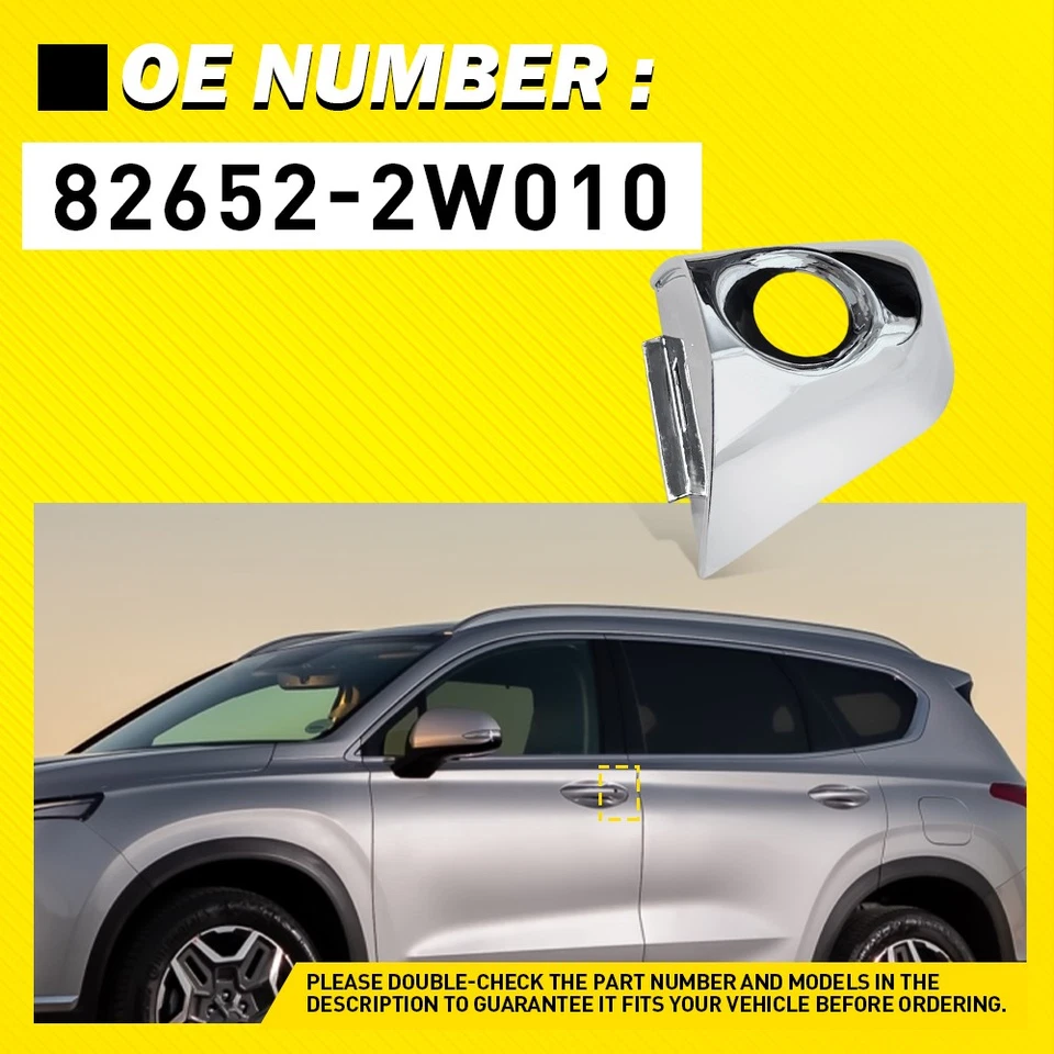 Driver Side Outer LH Door Handle Cap For Hyundai Santa Fe 2013-2019 1-10Set - Image 3 of 4