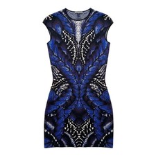 Alexander McQueen Blue Wool Mini Dress Kardashians Era Going Out Y2k 2010s