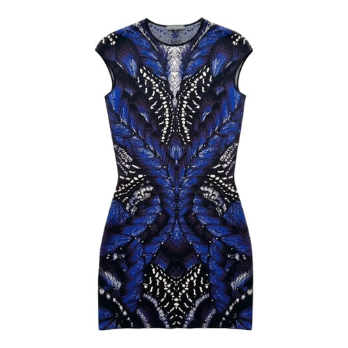 Alexander McQueen Blue Wool Mini Dress Kardashians Era Going Out Y2k 2010s