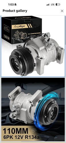AC Compressor Fit Chevy With A/C Clutch, Replaces 10364875, 15080961