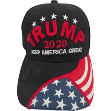 Trump 2020 Keep America Great Hat With USA Flag Embroidery Adjustable Cap