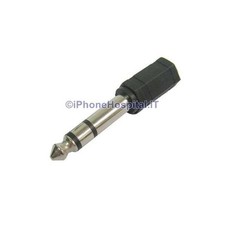 Adapter Stecker 6,35Mm Stereo Männlich Auf Jack 3,5Mm Weiblich Schwarz