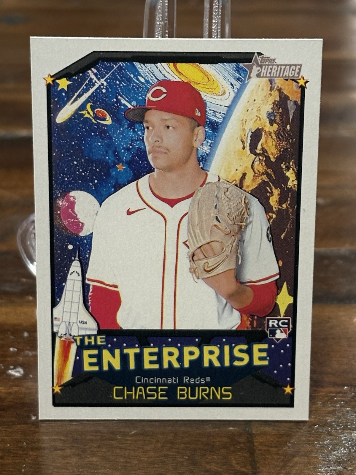 Chase Burns - 2026 Topps Heritage The Enterprise (RC) #TE-CB Reds