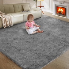 5X8 Ultra Soft Rug for Living Room, 5X8 Fluffy Shag Area Rug for Bedroom, Mod...