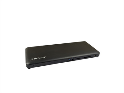 2-POWER DOC0117A USB-C DP 1.3 MST Triple Display Dockingstation mit Netzteil