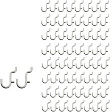 100 Pcs Metal Pegboard J Hooks Accessories Peg Board Wall Display Assortment