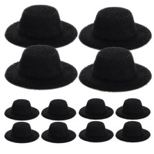 2 Pieces Snowman Hats for Crafts Mini Formal Has Miniature Black