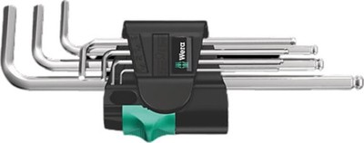 Wera 950/7 Hex-Plus 1 L-Key Set Chrome Plated Metric 7 Pieces 05022181001