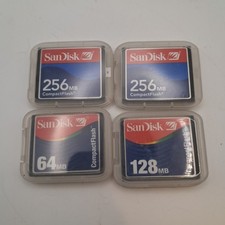 4 SanDisk CompactFlash 2 256MB 128MB 64 MB Memory Cards Digital Cameras