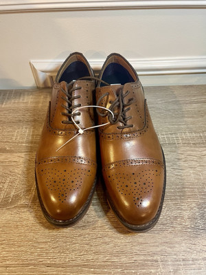 Men\'s Brown Leather Oxford Shoes Steve Madden Size 10 Madden Lyddon Lace Up Shoes for Men in Cognac | LYDDON – Glik main image 3