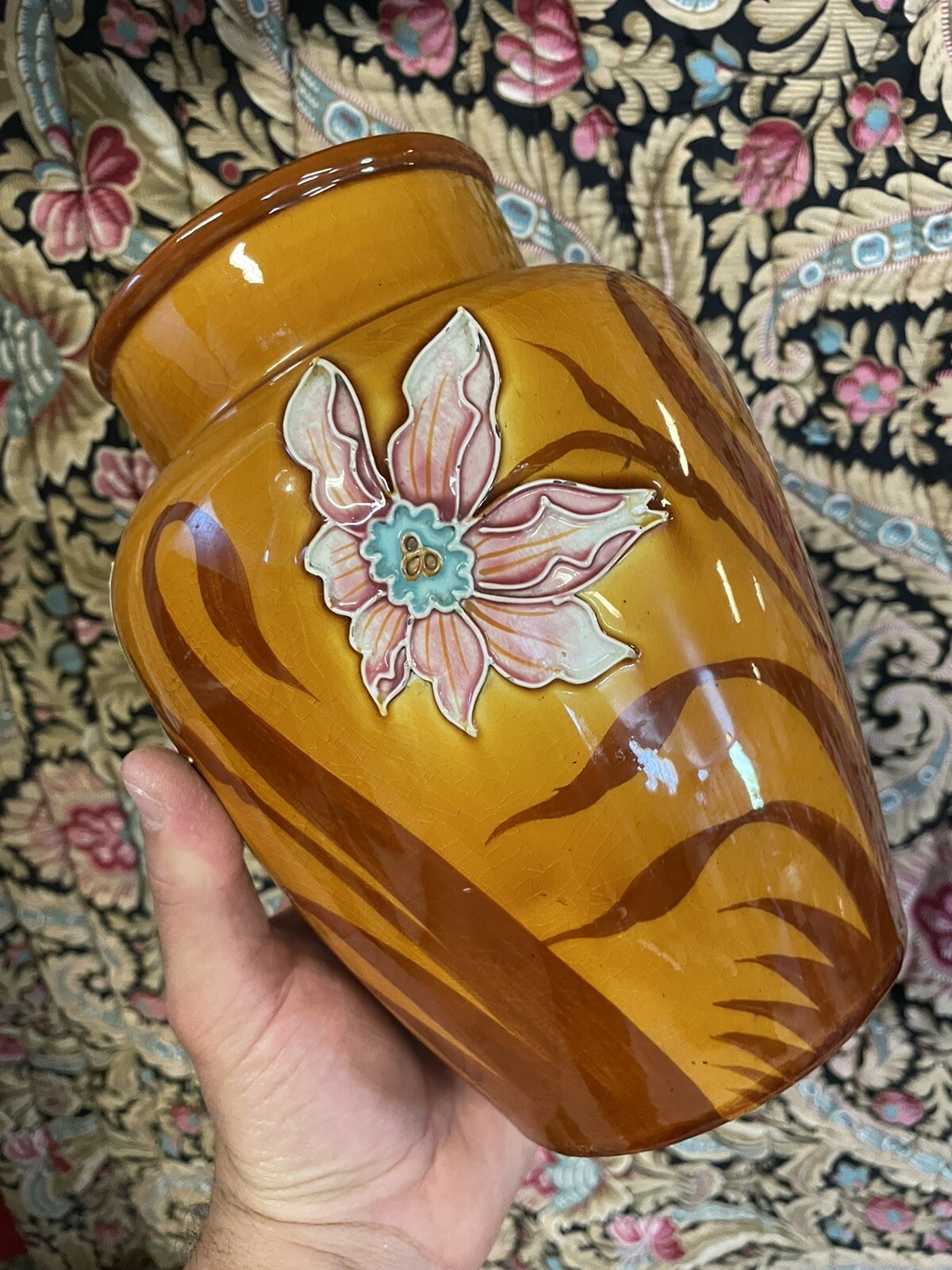 Vase en céramique de Salins style rétro pour bouquet de fleurs