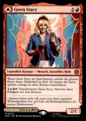 Gwen Stacy // Ghost-Spider # 078 Mythic SPM MTG Magic Deutsch