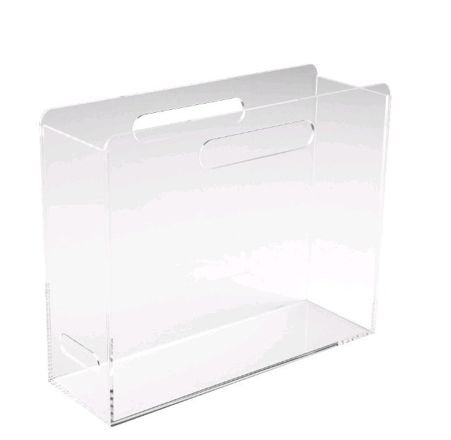 Russell+Hazel Slim File Box Clear Acrylic 10"H x 4.5"W x 12.25"D