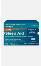 Basic Care Sleep Aid, Doxylamine Succinate Tablets, 25 mg, 96 Count