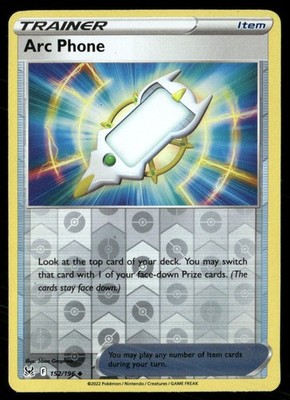 Arc Phone Reverse Holo 152/196 NM SWSH11: Lost Origin Pokemon Card