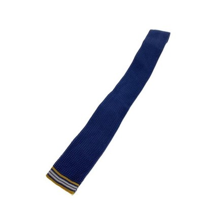 HERMES Knitted Silk Tie, Navy, Men's | eBay