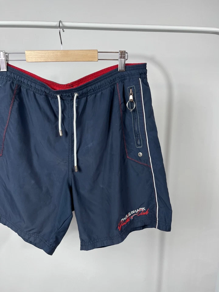 Pantalones Cortos de Natación Paul & Shark Yachting Azul Marino Borde Rojo Club Náutico XL Foto 2 de 4
