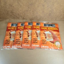 HotHands Hand Warmers 2-Pack (Lot of 5 Packs) Up to 10 Hours Heat – Hand Heating