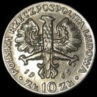 1965 Poland 10 Zlotych 700th Anniversary Warsaw Nike Commemorative Coin Lot D6-2 — photo 5