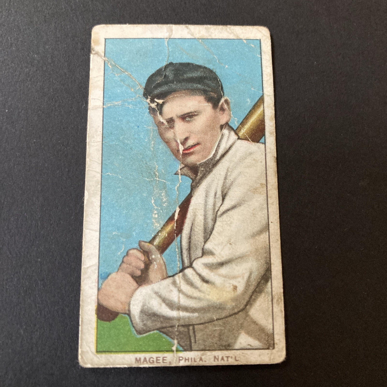 1909-11 T206 SHERRY MAGEE (WITH BAT) POLAR BEAR BACK, Poor