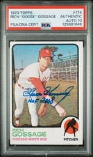 1973 Topps Rich Goose Gossage ROOKIE Signed PSA Authentic GEM MINT 10 Auto 174