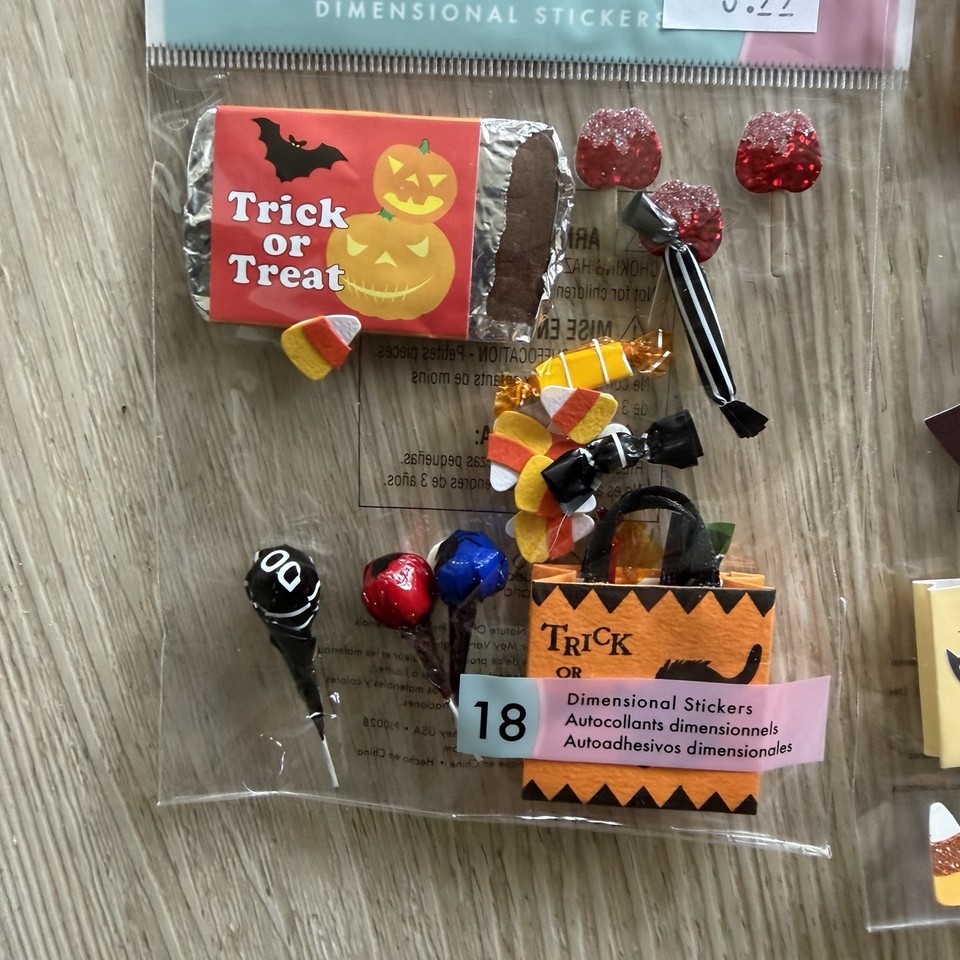 jolee's dimensional stickers Halloween Haunted House, Candy, Bats ...