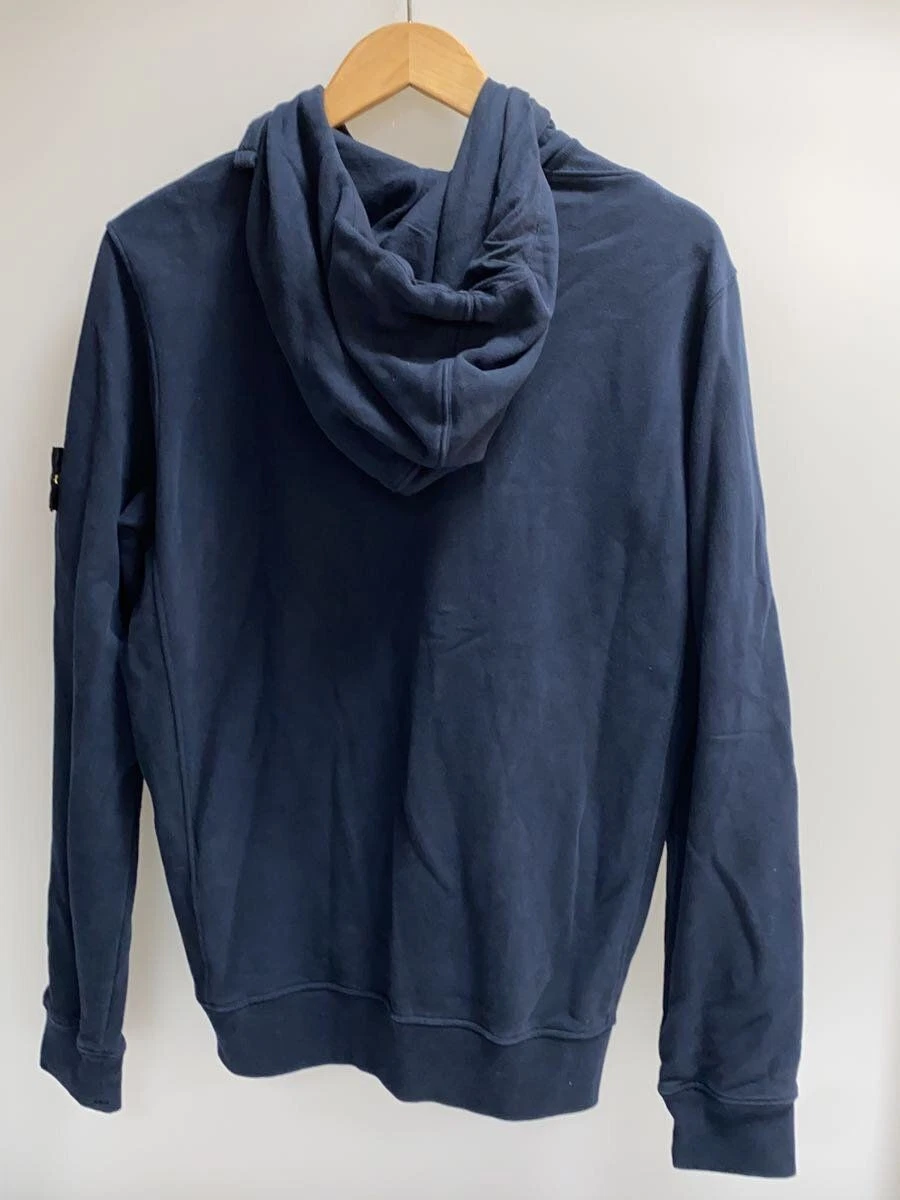 Felpa con cappuccio e zip STONE ISLAND M cotone navy 811563520 usata