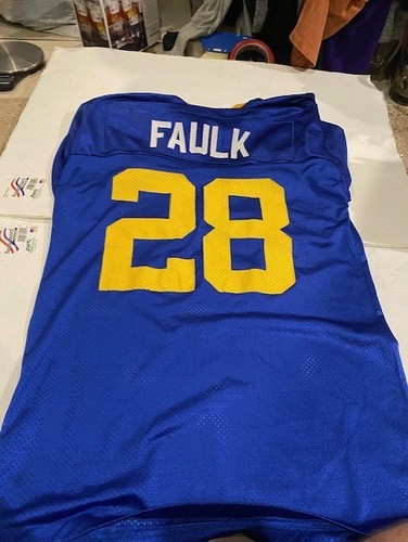 Vintage 90s Puma Marshall Faulk LOS ANGELES LA RAMS Mens NFL Team JERSEY M - Bild 8 von 9