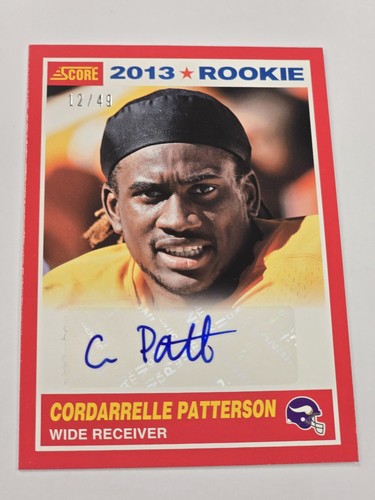 Cordarrelle Patterson [Autograph Red] #351 2013 Panini Score card