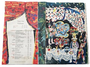 RICHE  TEATERGRILLEN Menu 15X20" Stockholm 1960,  Sven Erixson org. art
