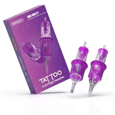 Tattoo Needles, Wormhole Cartridge Needles 20pcs #12 RL&RM(20PCS) 