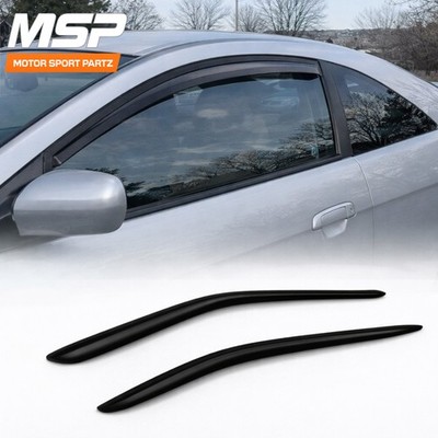 2pcs Rain Guard Vent Visor Sun shade Tape on For Hyundai Accent Coupe 2000-2005