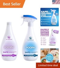 Safe  Effective Pet Odor Eliminator   Two 32oz Bottles, Mineral-Based Formula
