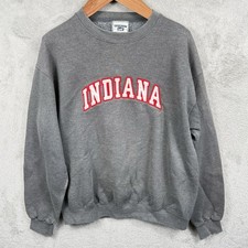 Lee Indiana Hoosiers Sweatshirt Mens Large Gray Heavyweight Embroidered USA VTG