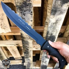 16" SURVIVAL HUNTING JUNGLE MACHETE Sword Fixed Blade Military Camping KNIFE