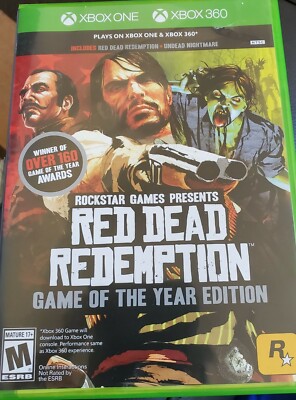 Red Dead Redemption Game of the Year Edition Xbox 360 One No Manual or Map GOTY