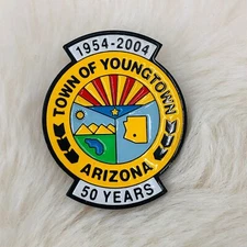 2004 Town of Youngtown Arizona Souvenir Enamel Lapel Pin 50th Anniversary