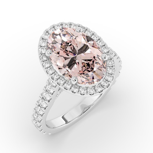 Oval Solitaire 950 Platinum Vivid Pink Engagement Ring,5.15 ct, Labgrown IGI - Picture 13 of 18