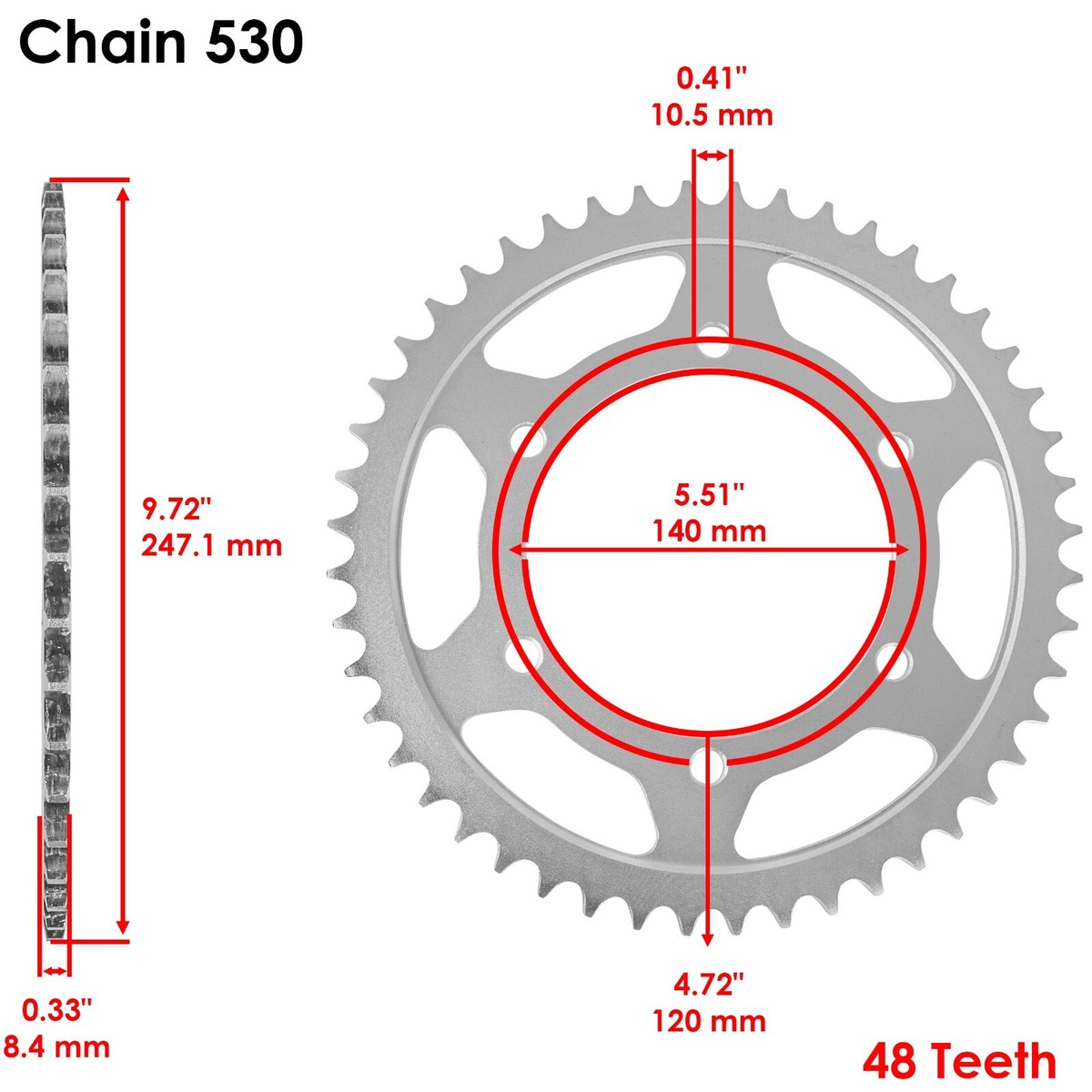 Red Drive Chain And Sprocket Kit for Kawasaki Ninja ZX-6 ZX600E