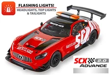 SCX 1/32 Scale ADVANCE 2.0 Mercedes AMG GT Safety car with flashing lights - New