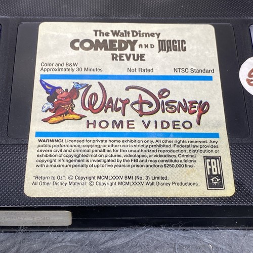 The Walt Disney Comedy And Magic Revue VHS Tape 1985 Home Video Movie Film Rare - Picture 8 of 8