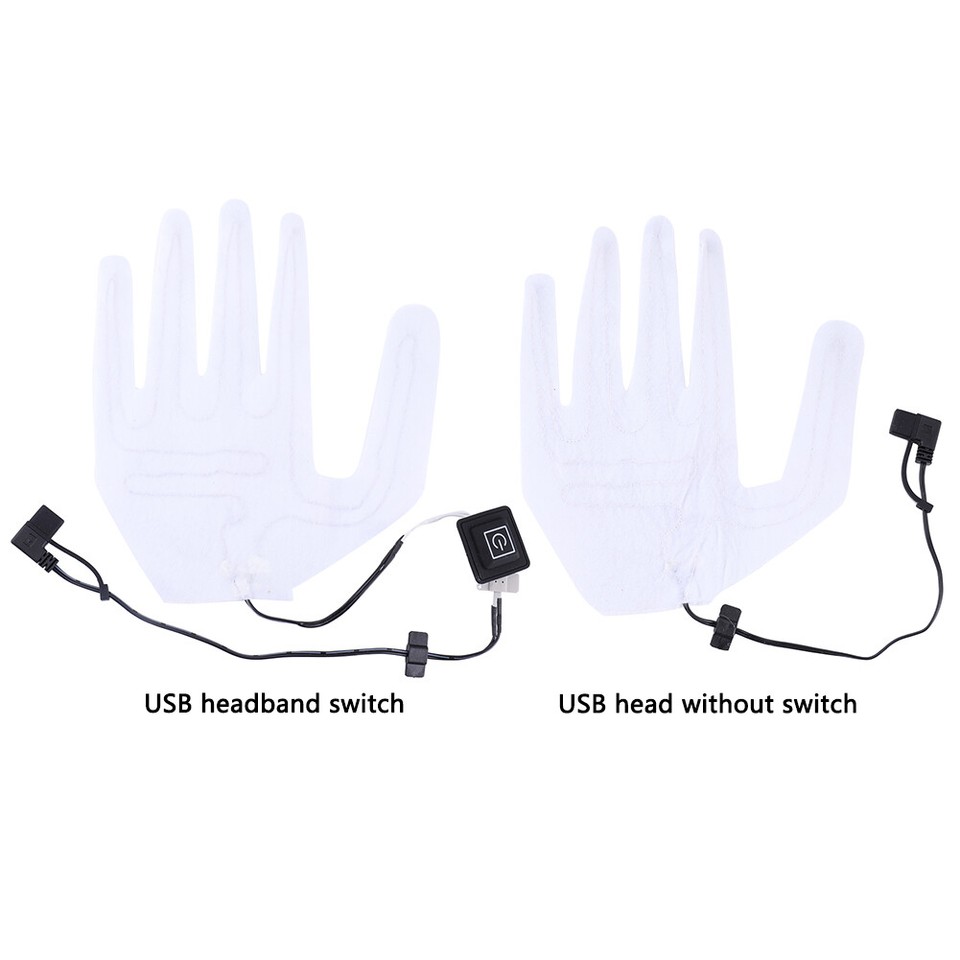 Durable Heating Pad Hand Warmer USB Heated Gloves Pad for Outdoor Ski