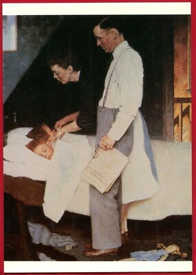 Cute little Baby FOUR FREEDOMS - FREEDOM FROM FEAR US card OLD postcard Vintage