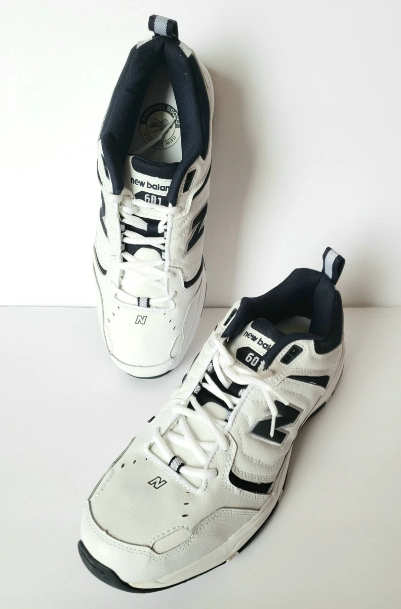 New Balance 601 Cross Trainer Shoe Lace Up White Sneaker Men Size 11 EEEE Wide
