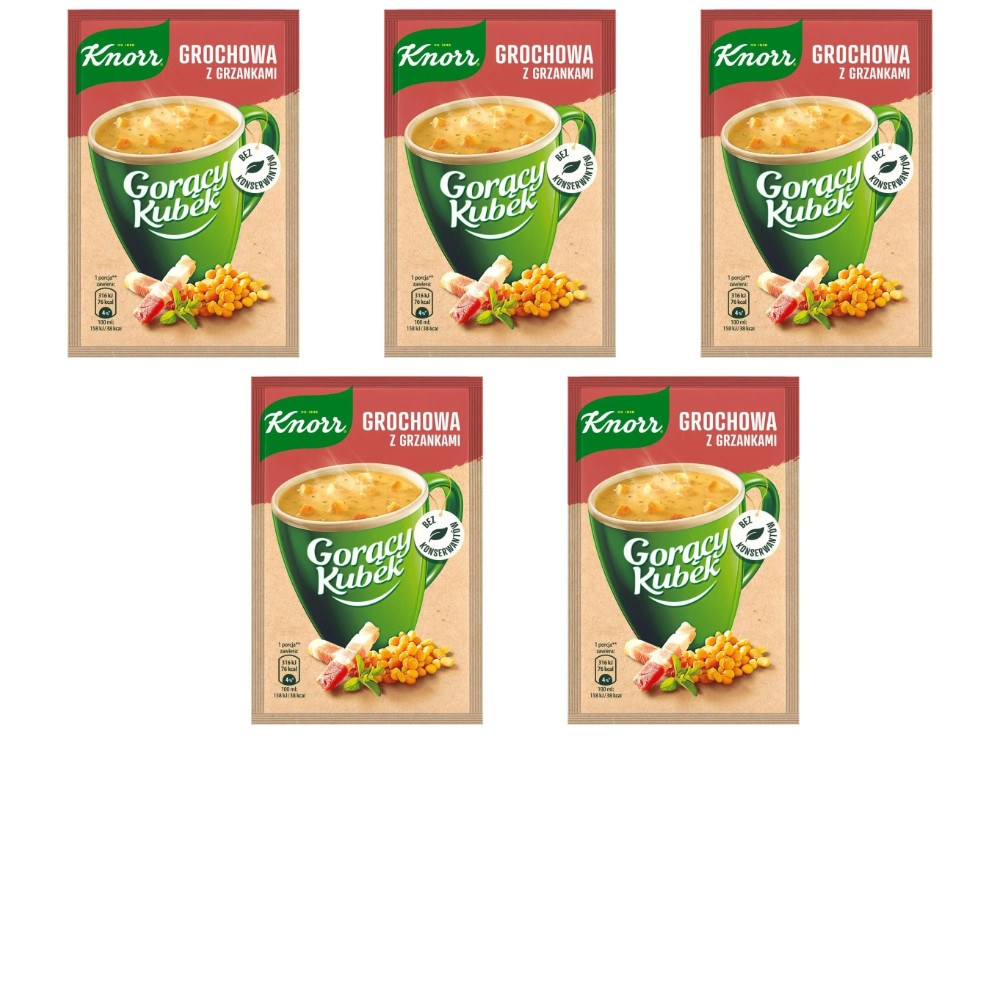 Быстрорастворимый СУП Knorr в КРУЖКЕ Горький кубек со вкусом ГОРОХА Грохова 5 шт -БЕСПЛАТНАЯ ДОСТАВКА 2190₽